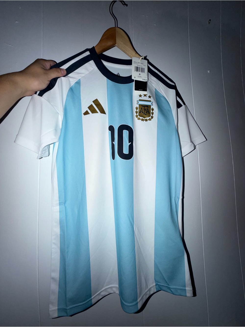 Men Adidas Lionel Messi home jersey #10 Size S